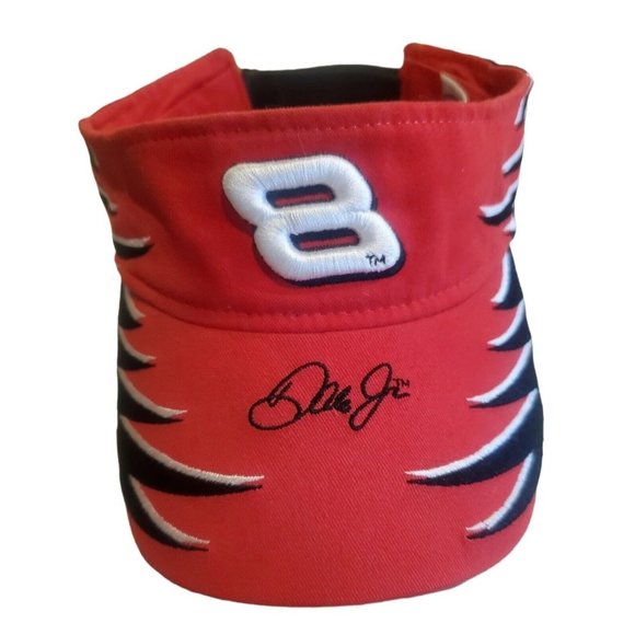 Chase Other - NASCAR Dale Earnhardt Jr # 8 Hat Red/Black Tiger Stripe Visor Cap